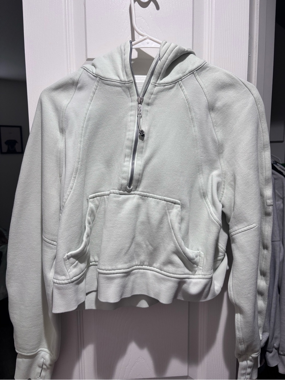 lululemon athletica Light Mint Half-Zip Hooded Pullover
